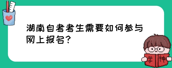 湖南自考考生需要如何参与网上报名?