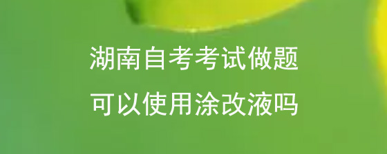 湖南自考考试做题可以使用涂改液吗?